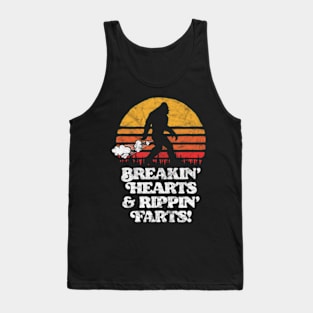 Sasquatch Breakin Hearts Rippin Farts Funny Bigfoot Sun Tank Top